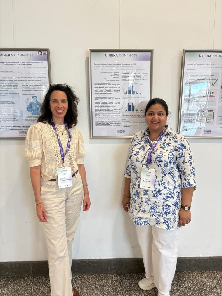 With a colleague at the UREKA Connects poster session